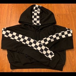 Checkered Hoodie Crop Top